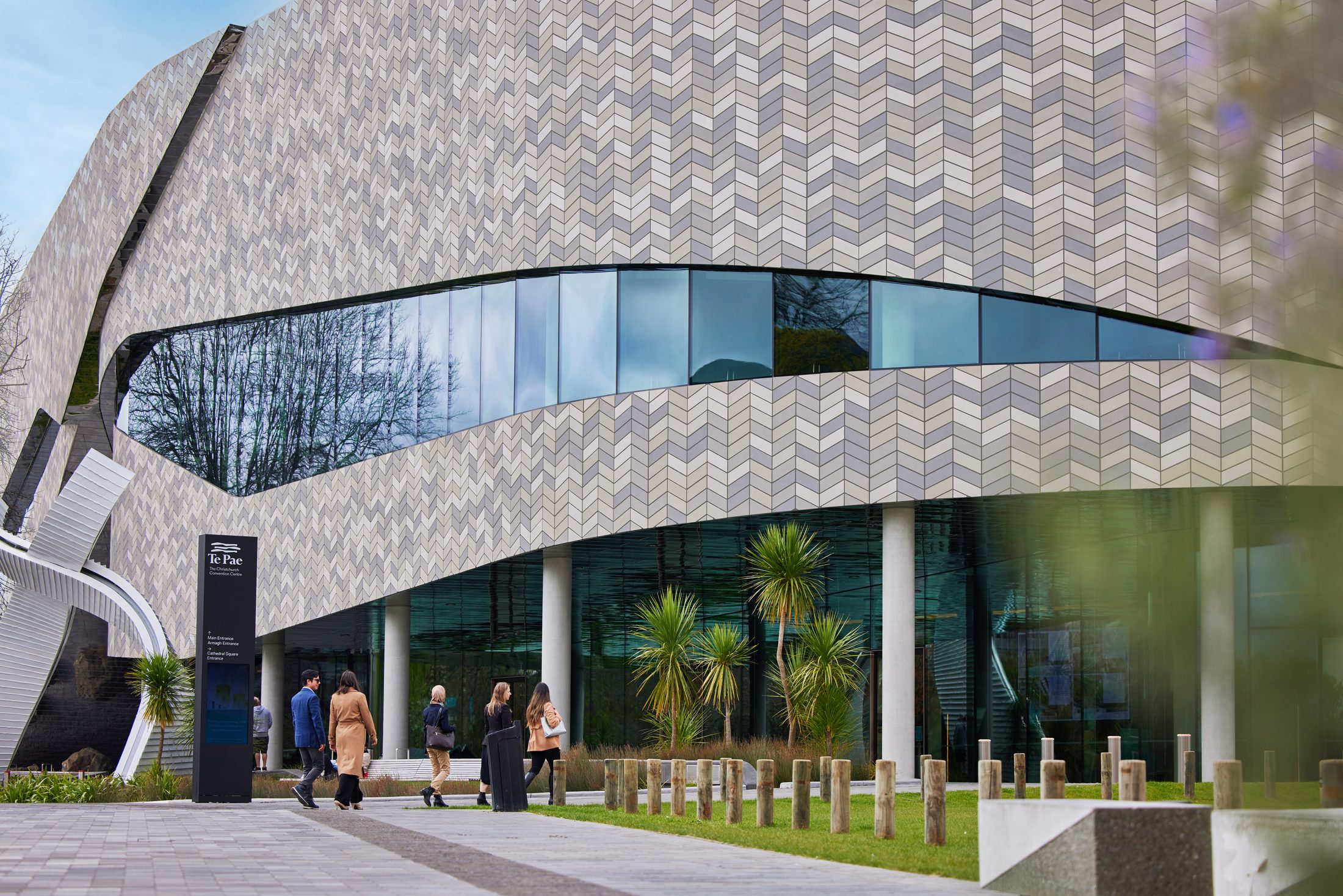 Te Pae Christchurch Convention Centre's tessellated exterior